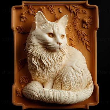 3D model Turkish Van cat (STL)